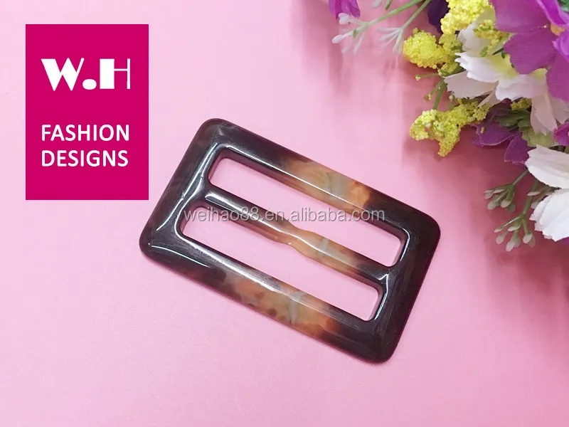 
Fashion polyester resin adjustable trench coat buckles for belt/shoes 