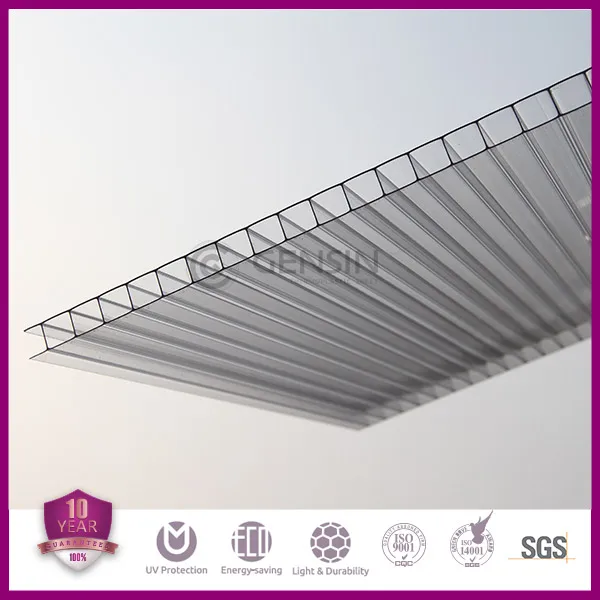 
4mm/6mm Translucent Double Skin Polycarbonate Hollow Sheet 100% Makrolon PC Resin UV Protector 2100mm x 5800mm/6000mm/11800mm 