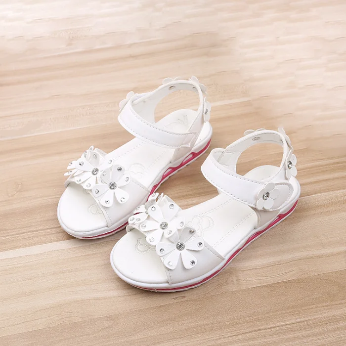 
Child Sandal Girls Fancy Leather Sandal Kids Summer Shoes 