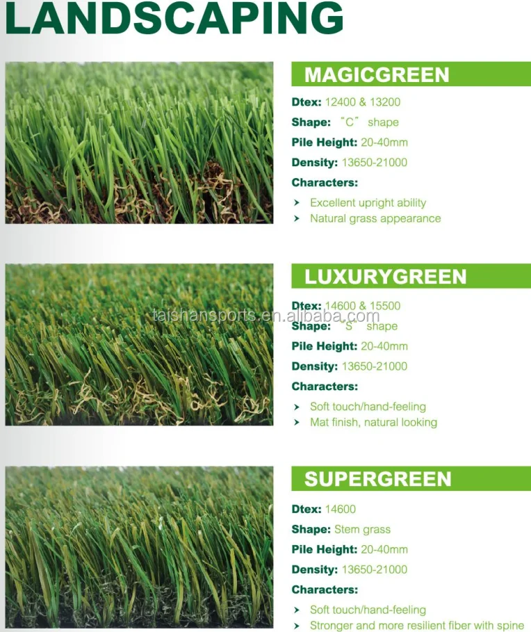 2022 Cheap Popular Sport Artificial Grass for Garden, for Football, for Landscaping with rubber mat