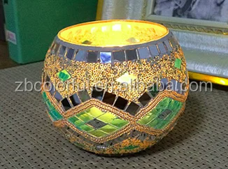 Good quality acrylic mosaic candle holder glass