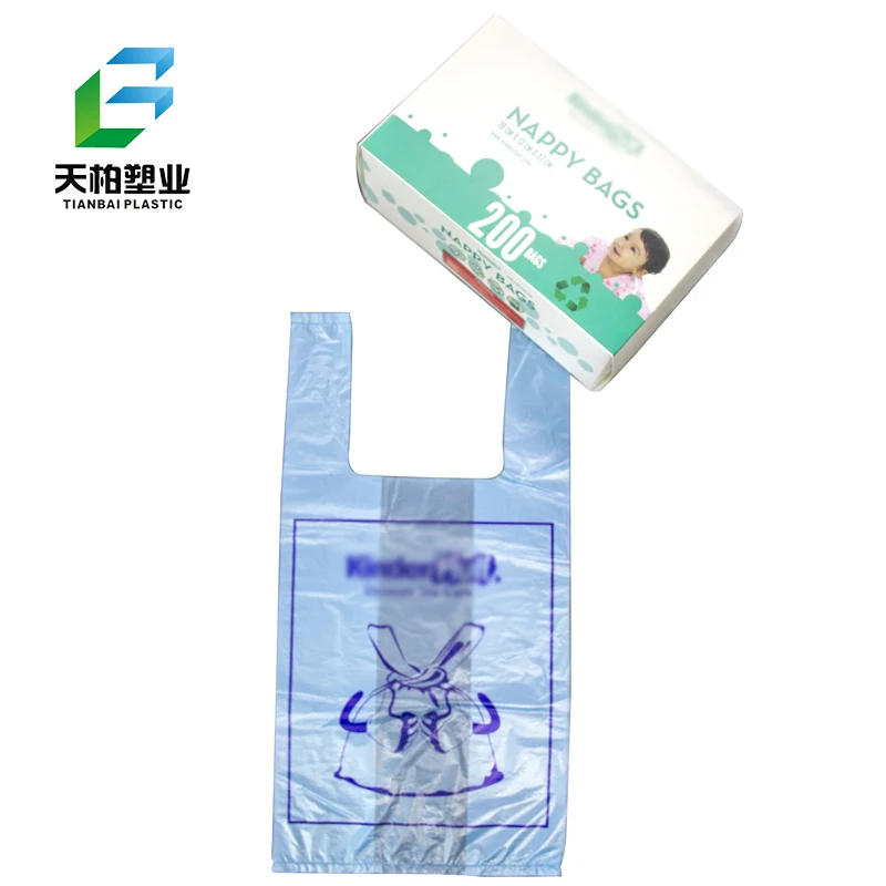 disposable diaper bag 100% biodegradable baby nappy bag lavender scent odors proof plastic bag PLA PBAT cornstarch