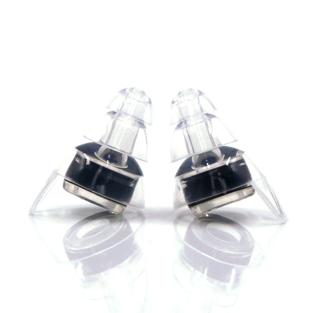Soundproof high fidelity silicone musician filter earplugs