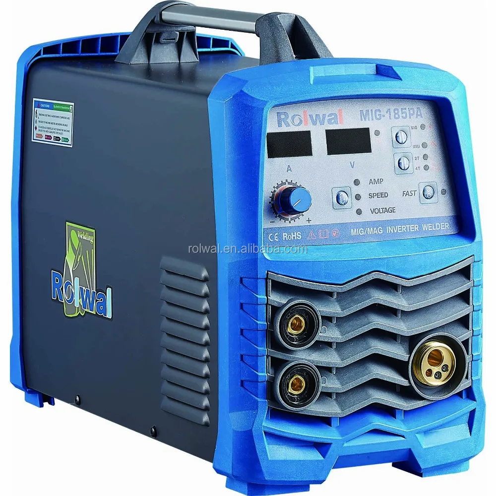 Rolwal Multifunctional MIG/MAG/MMA/Lift TIG-185PA 3in1 Co2 Gas Shielded Gasless IGBT Inverter DC Welding Machine MIG200 MIG250