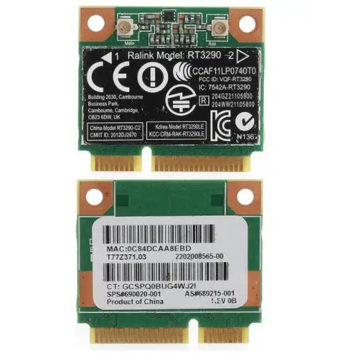 Беспроводная Wlan-карта Ralink RT3290 802.11b/G/N 150 Мбит/с для HP CQ58 M4 M6 4445S DV4 G4 G6 WIFI + BT 4 0 Mini PCI-E