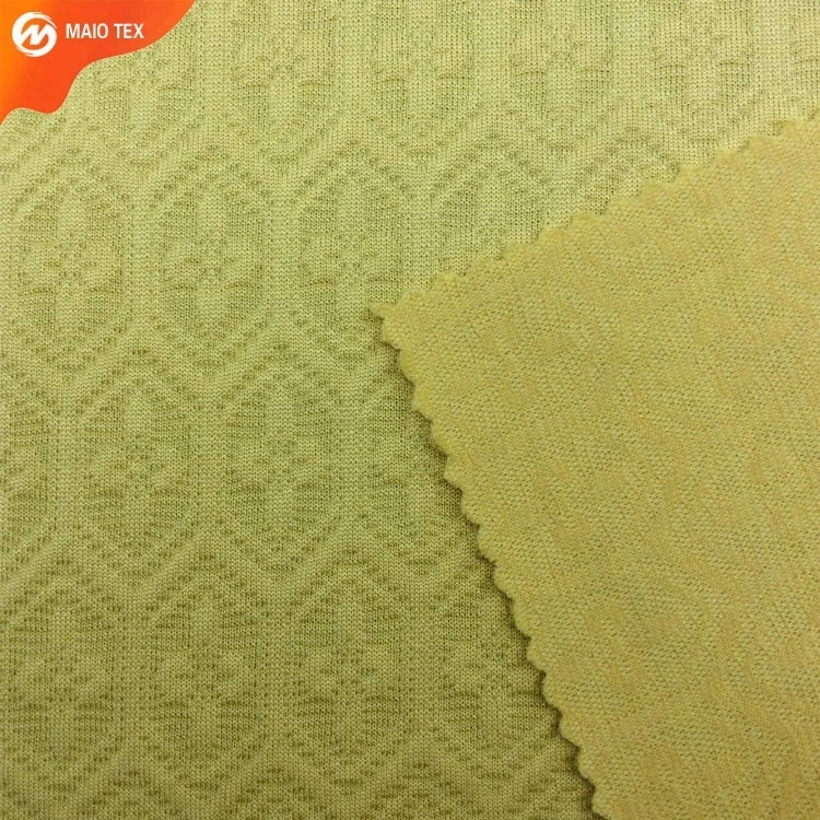 
knit manufacturer 4 way stretch 100% polyester spandex dobby jacquard fabric for dress 