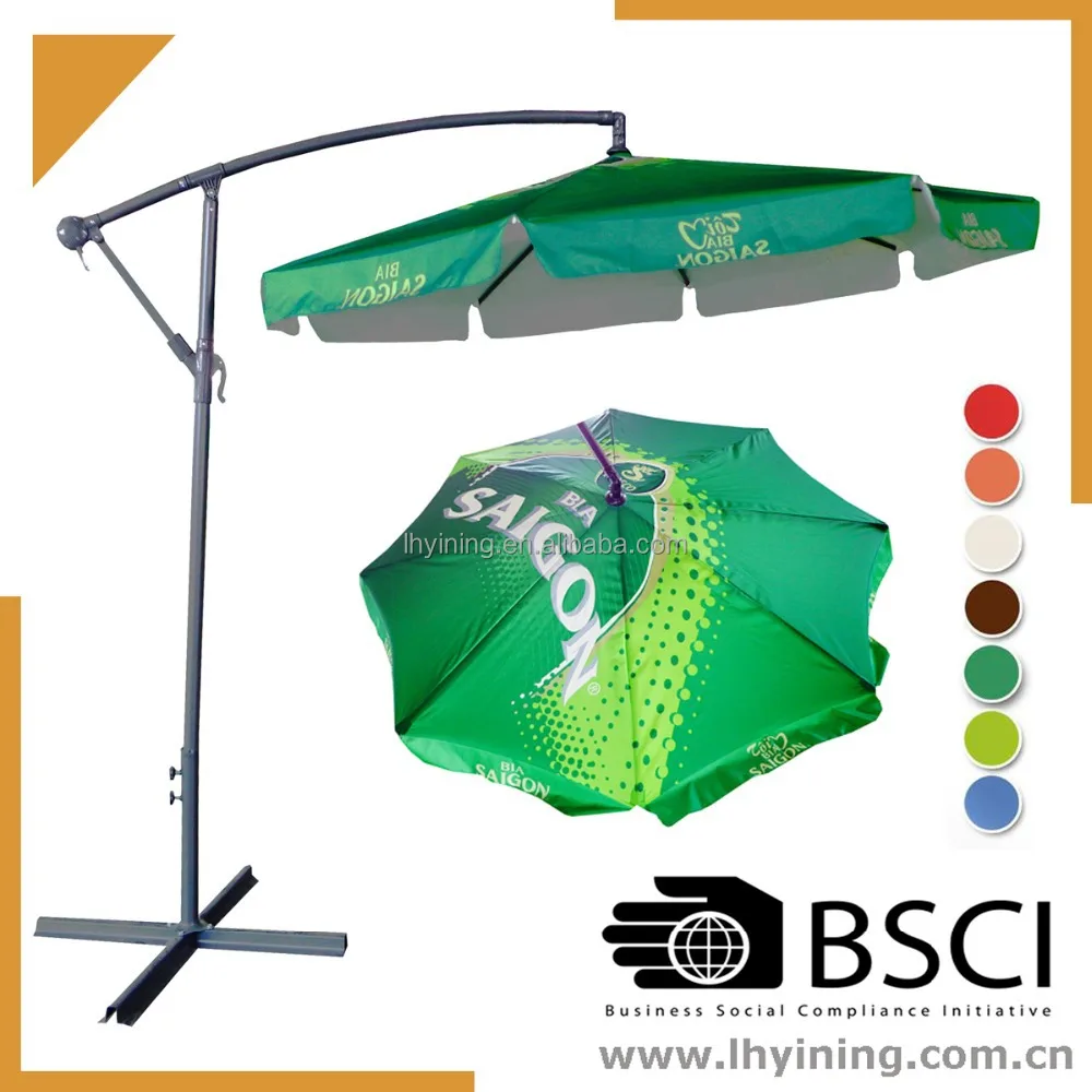 
10 feet round umbrella adverting promotion umbrella 300cm garden printing parasol waterproof outside patio offest umbrella 