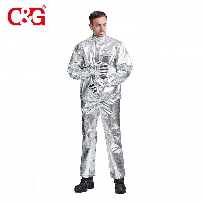 Heat Aluminized fire suit clothing for Steel Factory