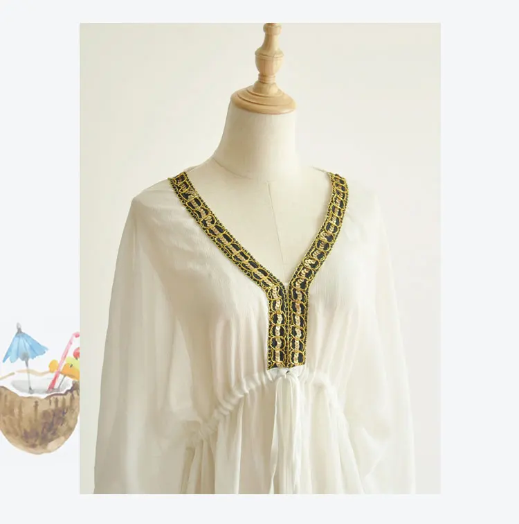 high fashionable muslim women chiffon kaftan maxi dress