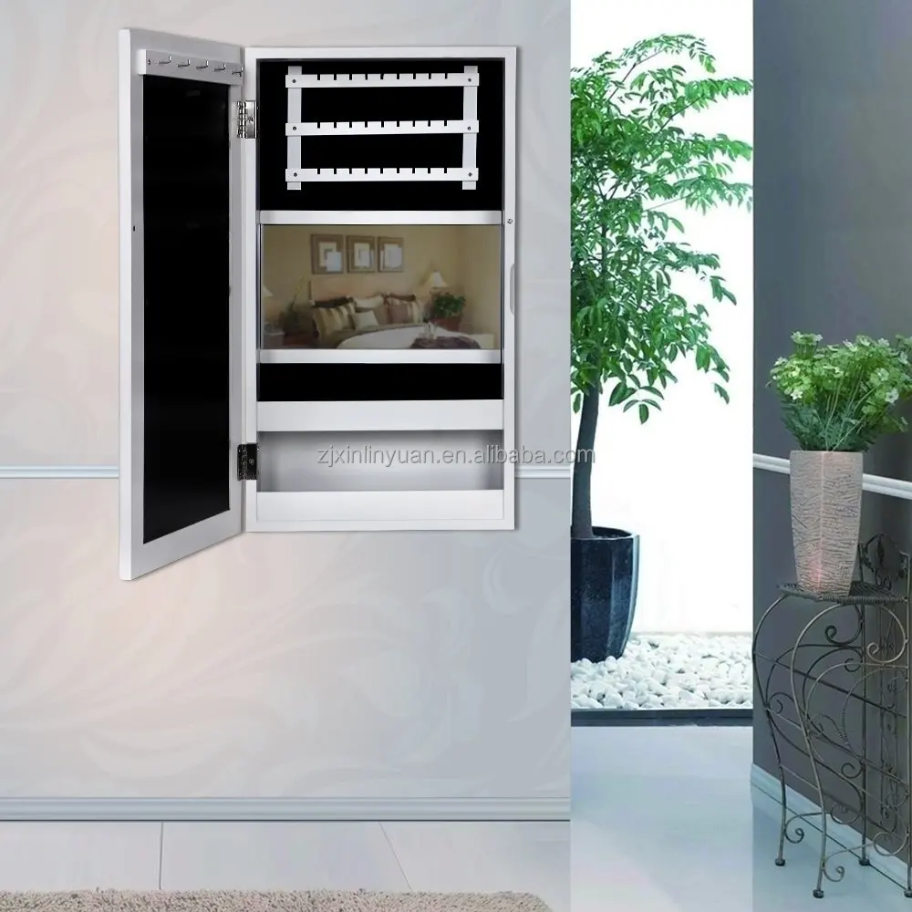 lock mirror white jewelry armoire mirror over the door