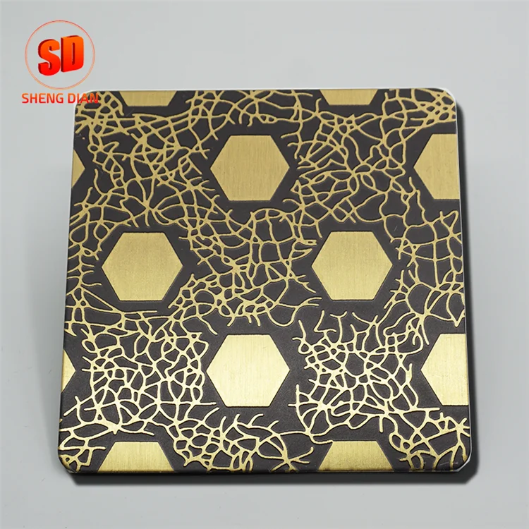 Китай поставщика два цвет запечатлелись декоративный из нержавеющей стали стены листы для кухни стены