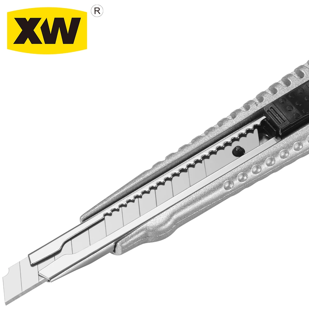 Wholesale 9mm Zinc-alloy handle paper cutter blade Snap off handy cutter knife