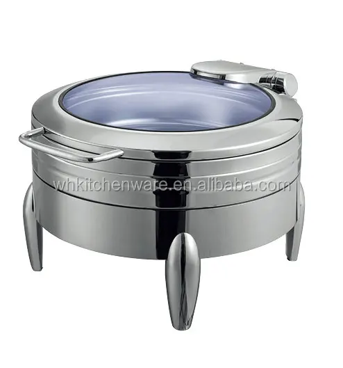 Hydraulic deluxe glass chafing dish