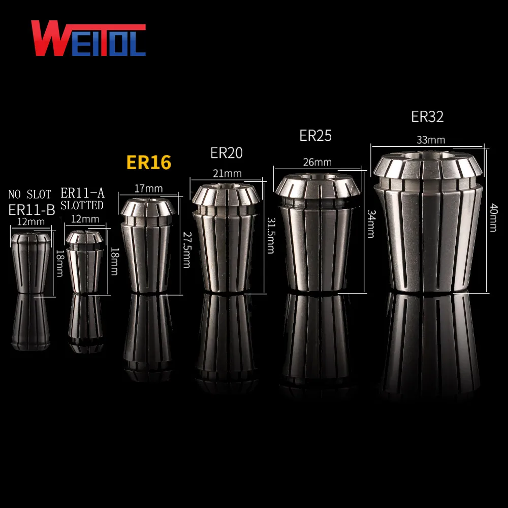 Weitol ER chuck series ER16 spring collet chuck engraving bits parts
