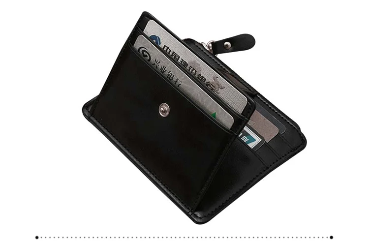 High quality pu leather designer mens i clip wallet durable stylish wallet for chain use free customize OEM service