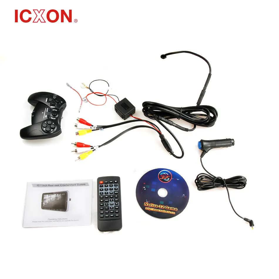 
9 inch hd input multimedia entertainment native 32 games active headrest dvd player 