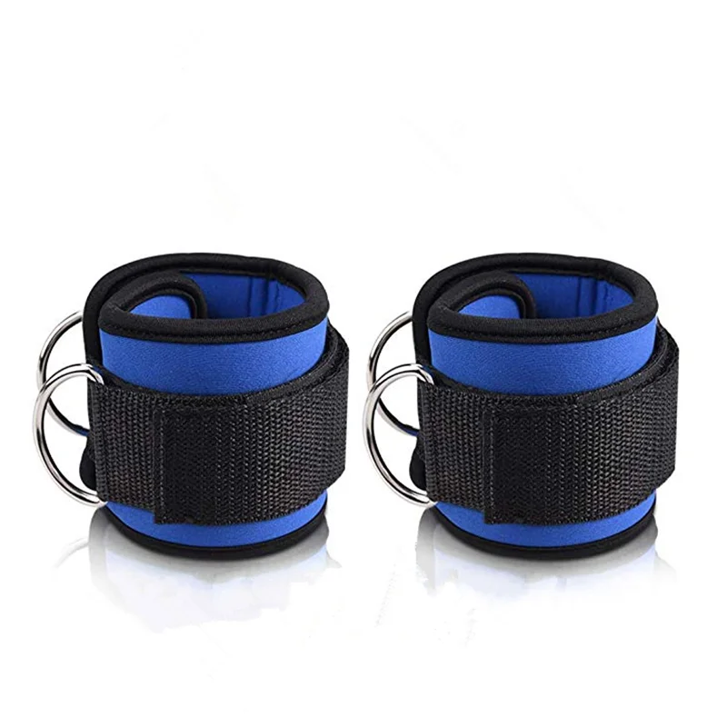 Best Ankle Straps for Cable Machines Double D-Ring Adjustable Neoprene Premium Cuffs to Enhance Legs, Abs & Glutes