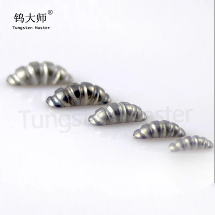 Multi-size and colors fly tying worm shape tungsten fishing beads for outdoor fishing