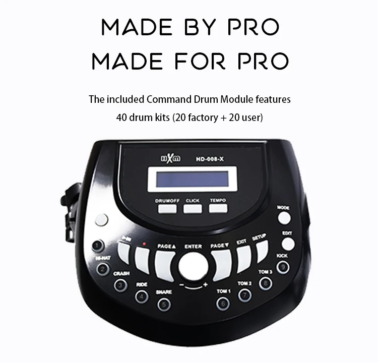 HXM drum HD008X digital drum set 8-piece electronic drum set percussion jazz