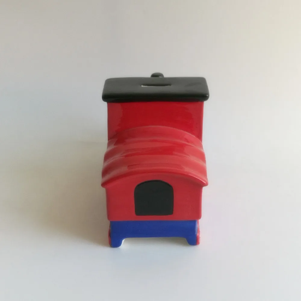 Birthday gifts Bobble Smoke Stack Red Train coin Money Piggy Bank for boy kids