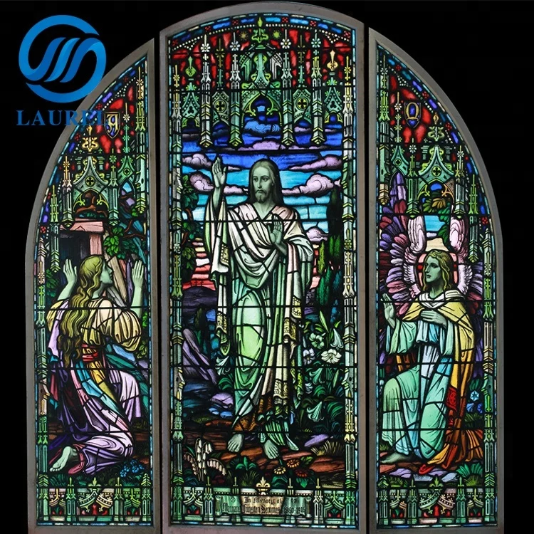 China new design stained glass for church windows