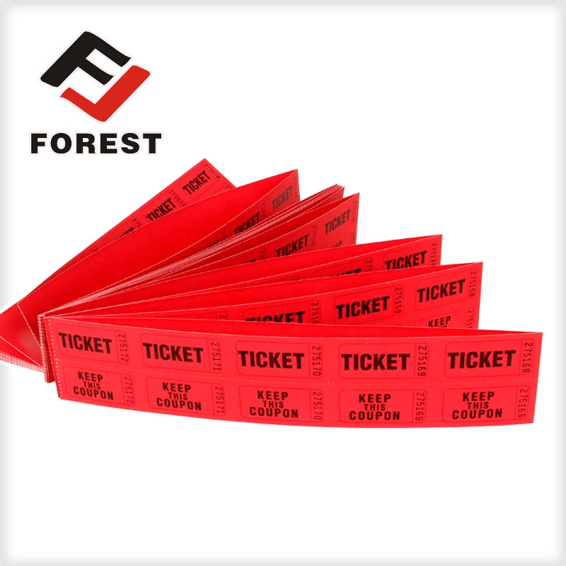 supplier raffle tickets, lottery tickets, arcade ticket roll printing