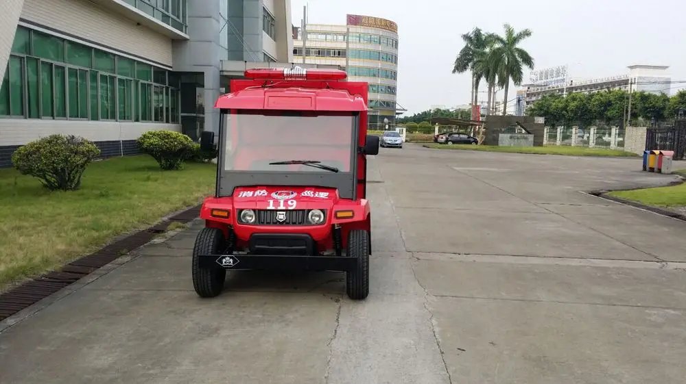 China manufacturer 2 seats electric fire truck  fire fighting car
