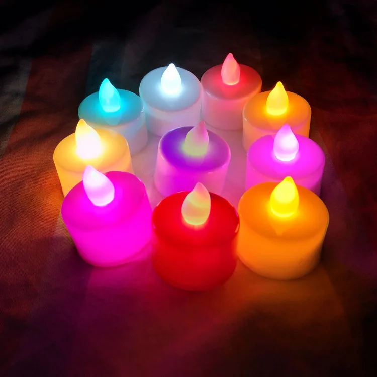 Популярная батарея, светодиодная чайная свеча, работающая от пламени, светодиодная электронная лампа, пластиковая мини светодиодная свеча