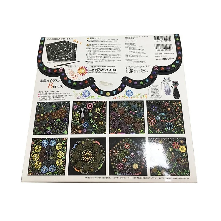 Hot Selling Custom Rainbow Scratch Art Paper with Stencils