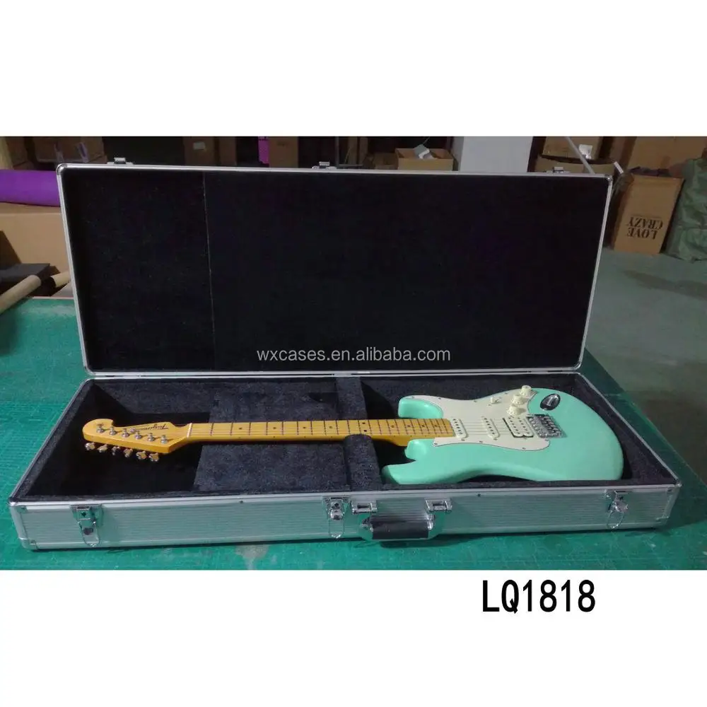 NEW ARRIVAL portable aluminum guitar hard case with custom foam insert manufacturer From Nanhai,Foshan,Guangdong,China