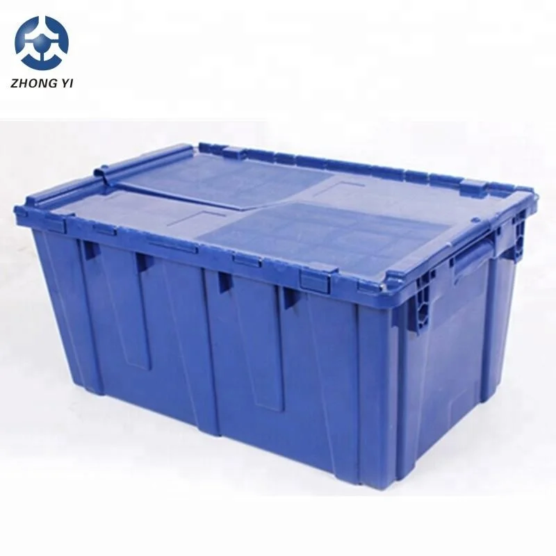 70L пластиковые зеленые штабелируемые движущиеся коробки, распродажа