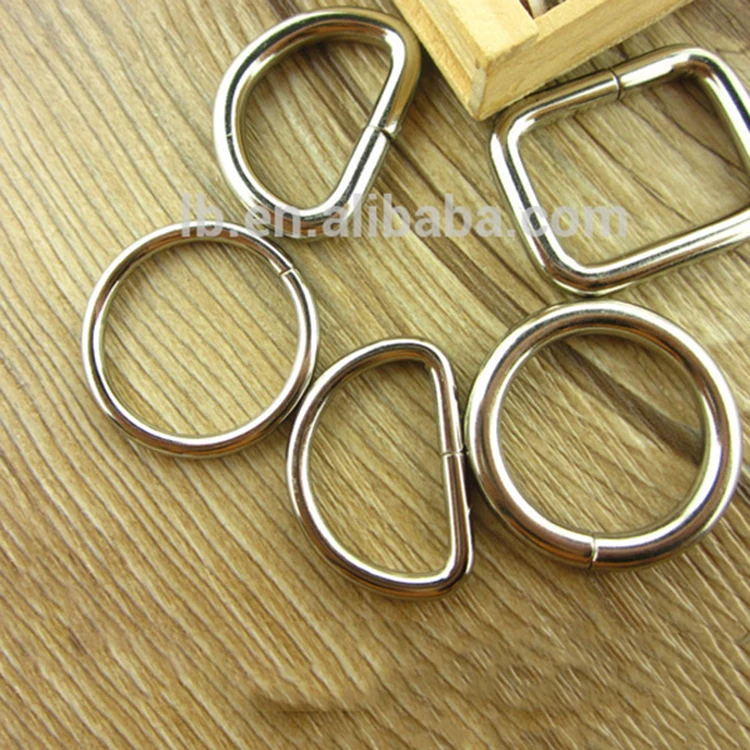 wholesale Metal D ring buckles Clasp DIY Leather Craft garment clothes Luggage belt buckle Rings