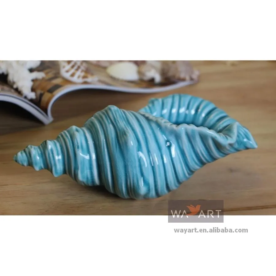 Керамический морской синий котелок, ракушка, подарочные изделия