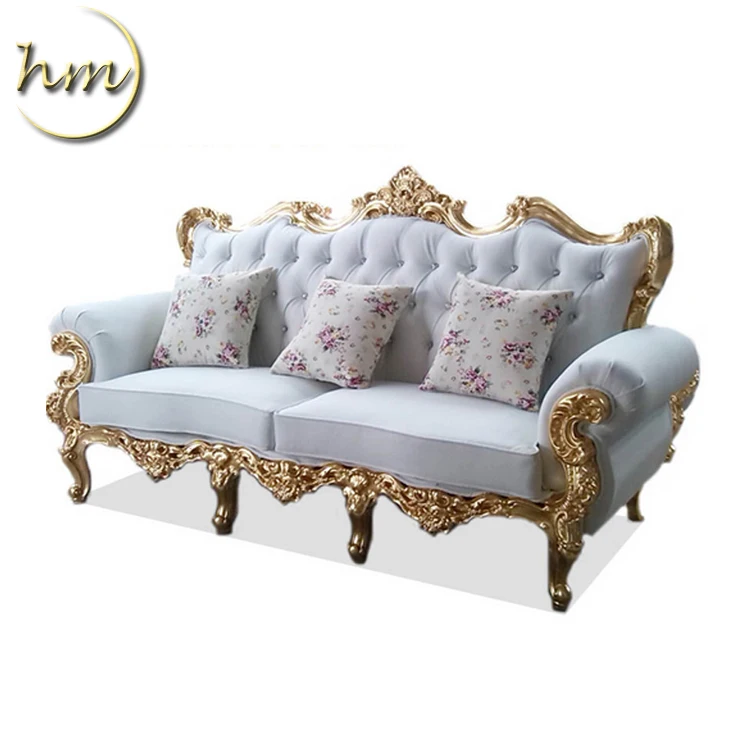 White Velvet Double Seater Sofa HM-KZ1