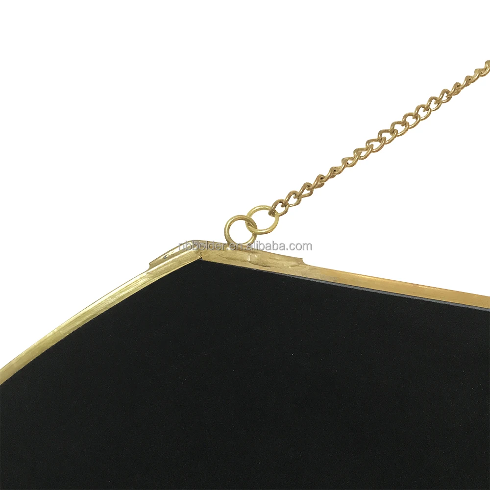 Distressed Vintage Antique Gold Metal Frame Wall Hanging Round Mirror miroir salon