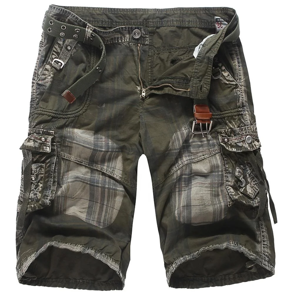 Good quality wholesale plain blank cotton men gym sport camo workout cargo pants shorts