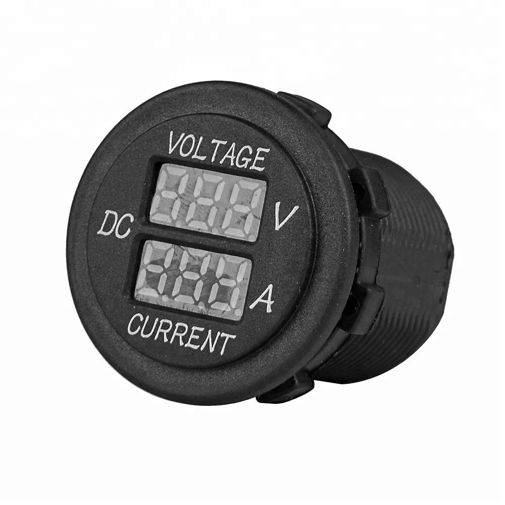 Motorcycle car dc 12v 24v voltmeter ammeter led