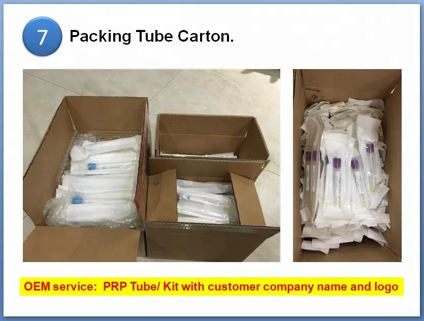 PRP platelet rich plasma centrifuge glass prp 8ml tube with acd and gel