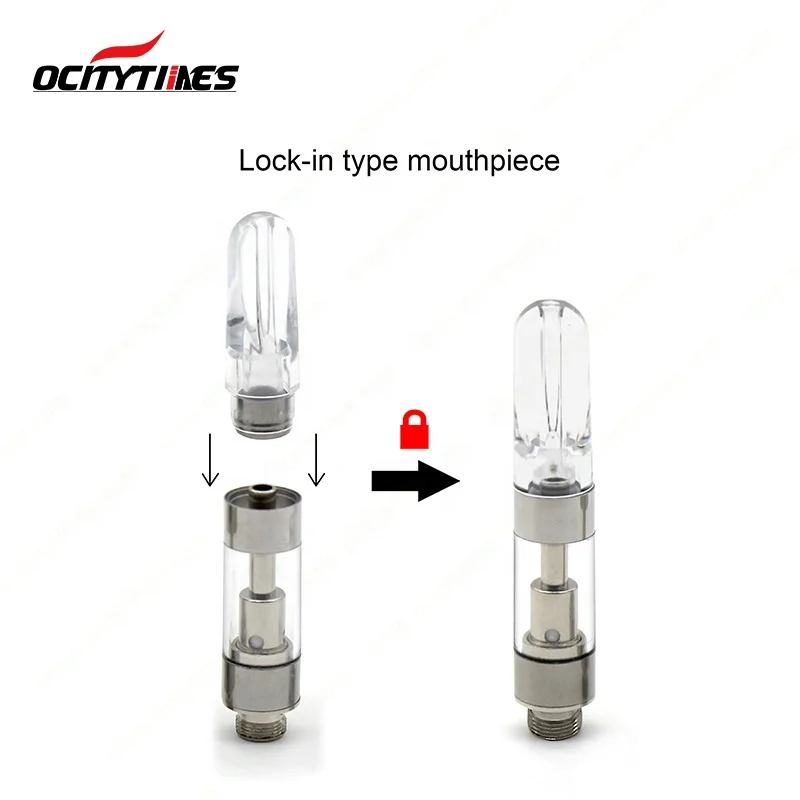 Ocitytimes C10 high quality ceramic cbd cartridge gold vape 510 atomizer wholesale