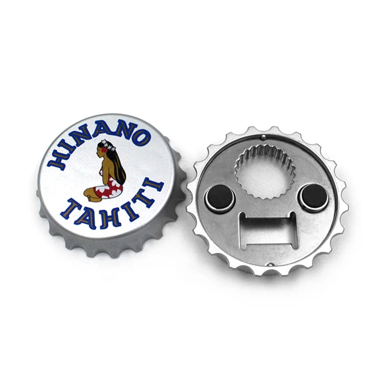 Promotion Gift Plastic Cap Shaped Fridge Magnet Bottle Opener