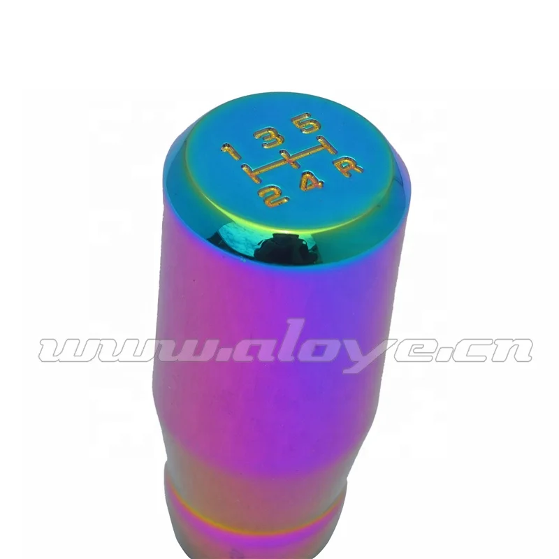 5 speed Universal Car Aluminum Gear Shifter Shift Knob for Manual Neo Chrome