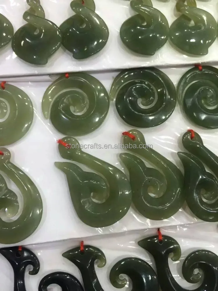 
nephrite jade pendent with dark green color fasion necklace 