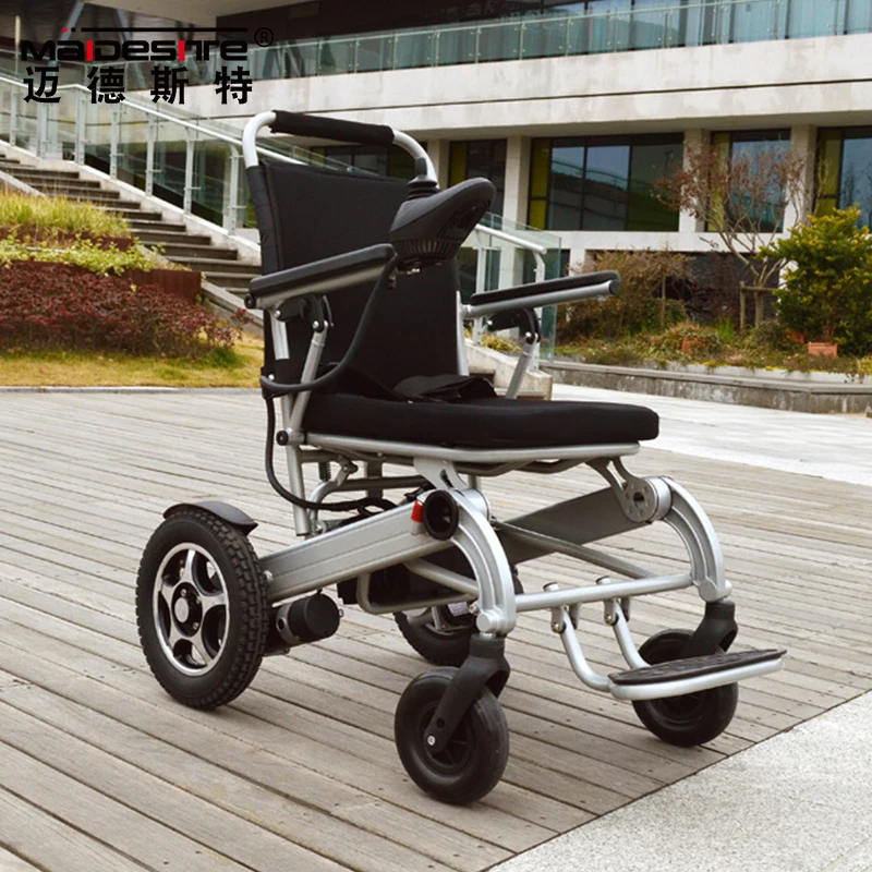 Aluminum alloy light weight portable electric wheel chair for elderly use