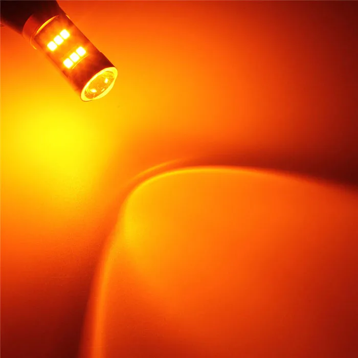 2835 42 SMD Car LED DRL Daytime Running Light Dual Color Switchback Turn Signal t20 w21/5w 7443 led