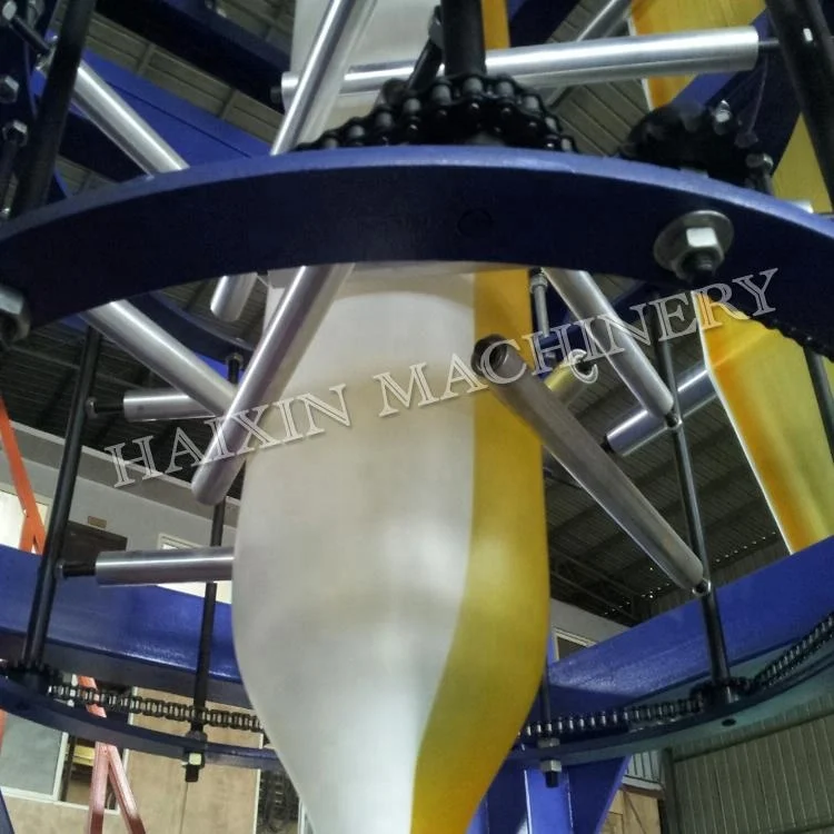 High speed LDPE HDPE biodegradable bag polyethylene double winder plastic shrink film blowing machine price