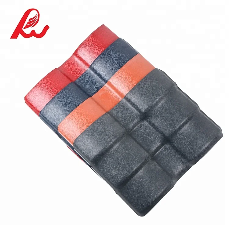 Colorful Plastic Synthetic Resin Roof Tiles / Roof Shingle For Villa