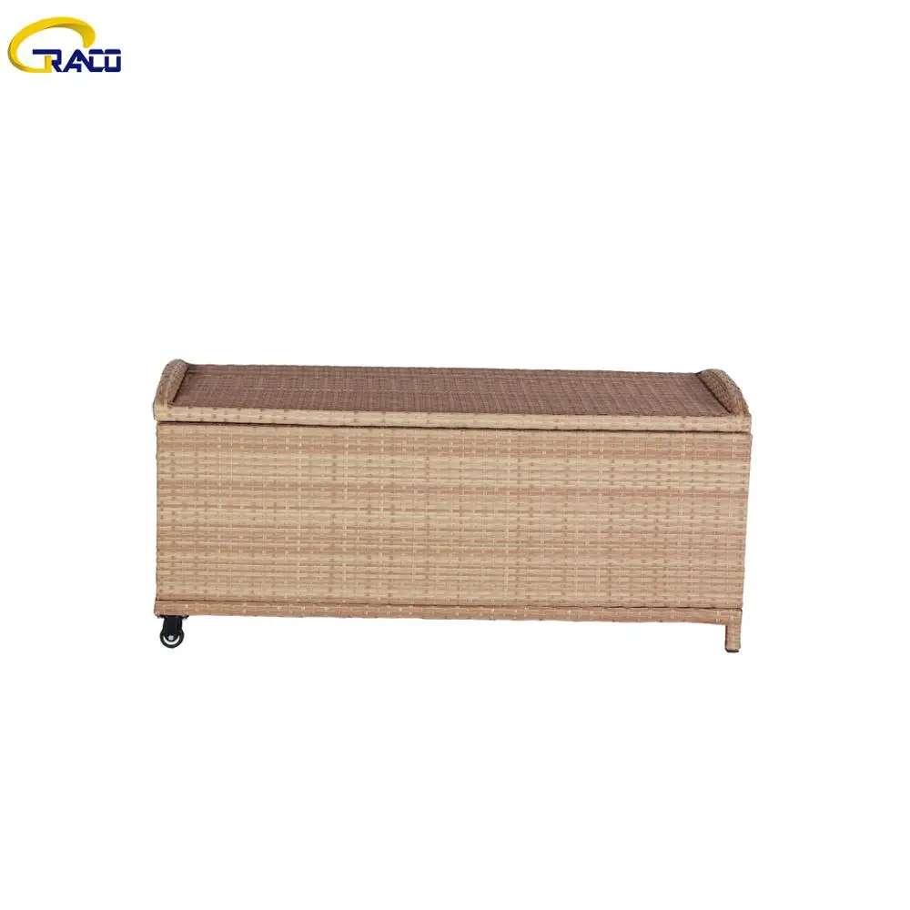 
Wicker storage chest outdoor cushion boxes outdoorwicker storage boxes rattan garden furniture cushion box 