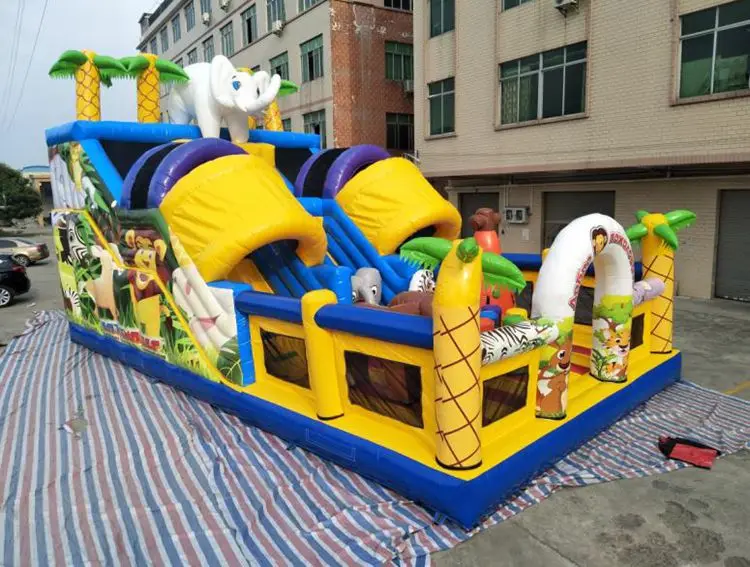 Большая игровая площадка castillo, развлекательная надувная горка для строительства земли/в русском стиле, надувная батутная горка