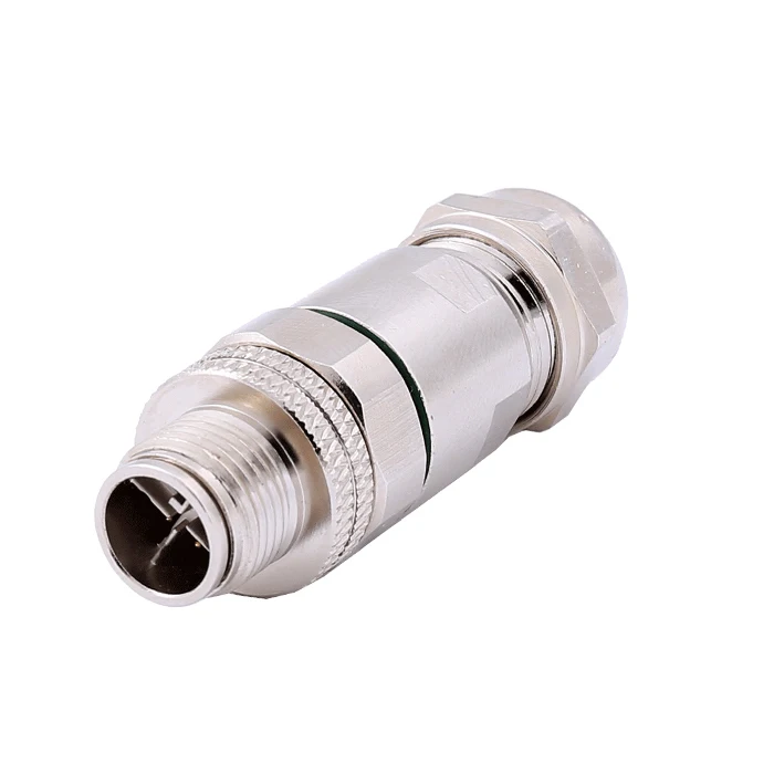 m12 waterproof ethernet connector x-coded cable 8 pin connector