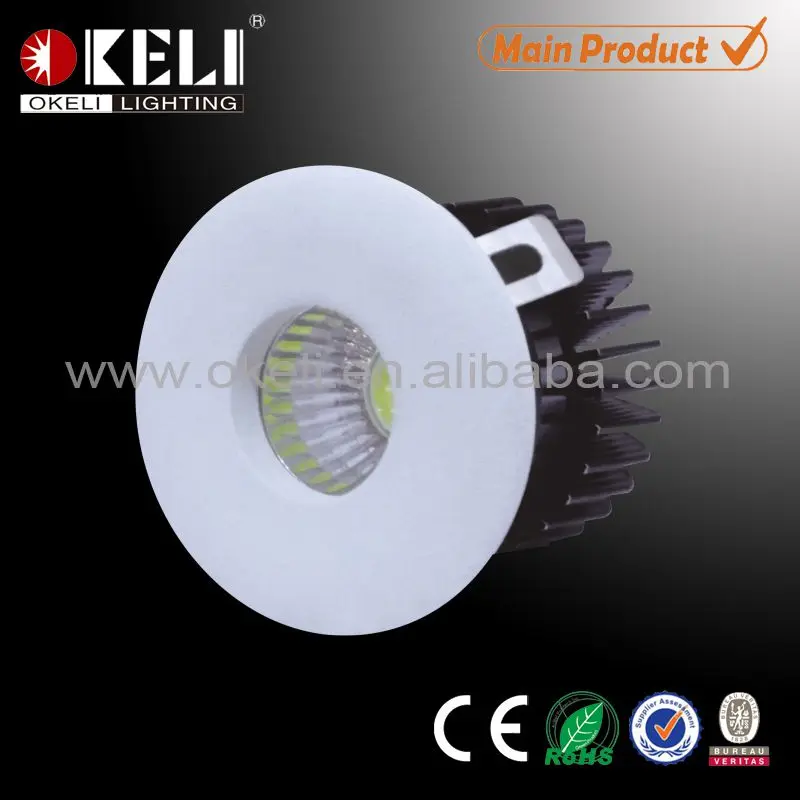 OKELI Pure aluminum 3w mini led spot light square and Round Shape Small size Recessed COB Led Down Light Factory Price